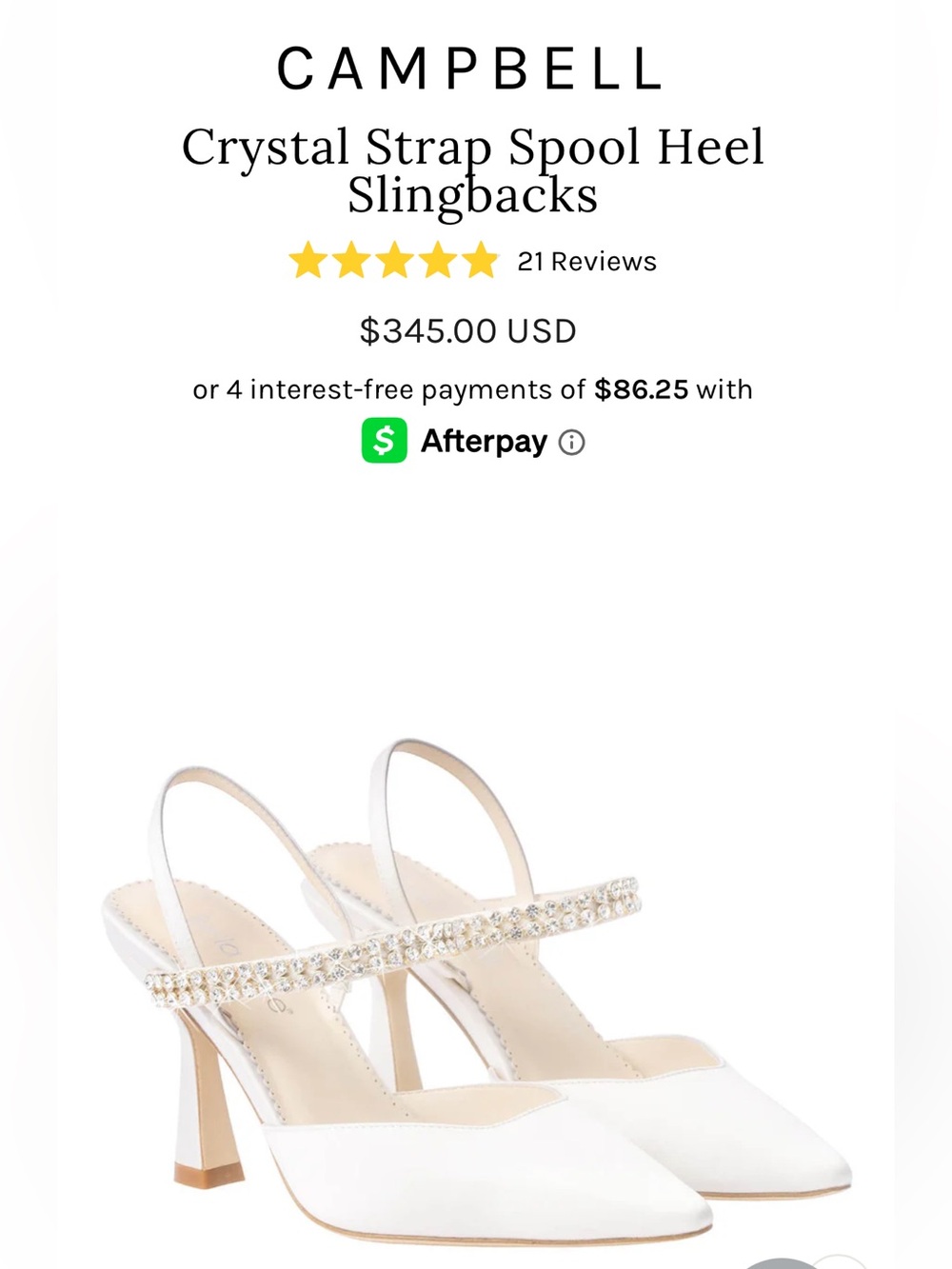 Bella Belle - CAMPBELL (Crystal Strap Spool Heel Slingbacks)